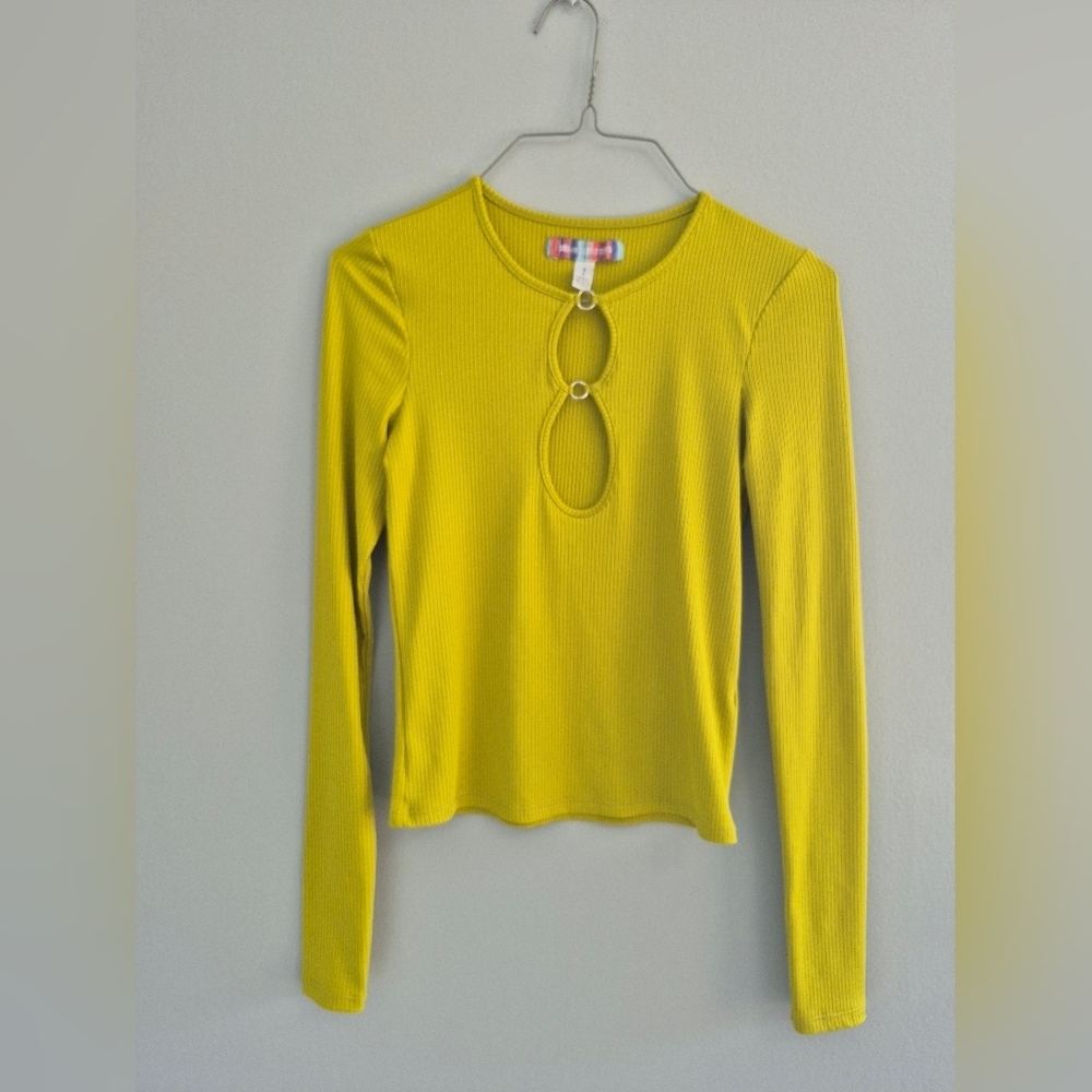 Urban Outfitters Keyhole trendy y2k going out rave festival Ribbed Top Small